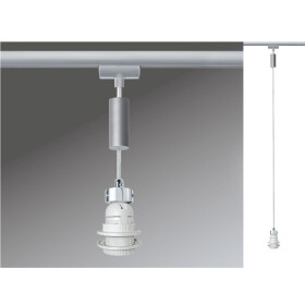 Paulmann 976.51 URail LED Basis Pendel 1x5,5W E27 230V Decken Leuchte Lampe Chrom matt
