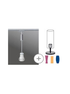Paulmann 976.51 URail LED Basis Pendel 1x5,5W E27 230V Decken Leuchte Lampe Chrom matt