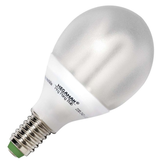 MEGAMAN MM18122i Energiesparlampe Ping Pong Lampe 9W E14 Warmwei EEK A 230V