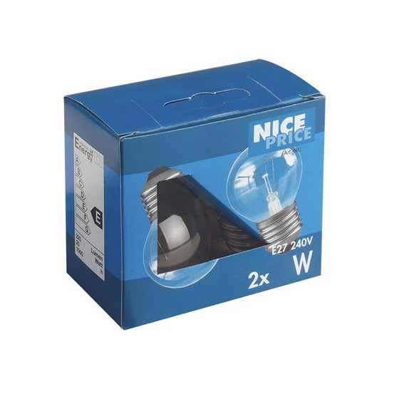 Nice Price 3826 2er Set Glhlampe Tropfen 2 x40W E27 Klar 45mm