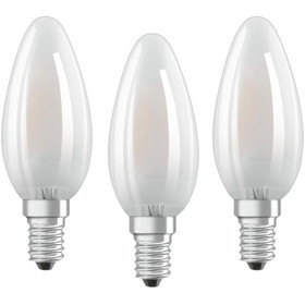 Osram LED Leuchtmittel 3er-Set Lampe Kerzenform E14 4,5W = 40W Matt Warmweiß