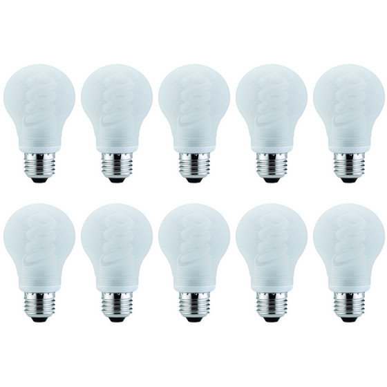 10 x Paulmann 880.80 Energiesparlampe Globe 9W E27 warmweiss Eiskristall 60mm