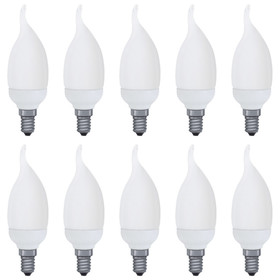 10 x Paulmann 883.33 Energiesparlampe Kerze Cosy 5W E14...