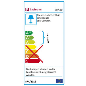 Paulmann 707.80 WallCeiling Serra LED Deckenlampe Warmweiß 35W 230V Deckenleuchte