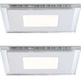 4 x Paulmann 927.10 Premium Line Einbauleuchten Set Panel Blue 2x7W eckig Glas