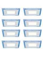 4 x Paulmann 927.10 Premium Line Einbauleuchten Set Panel Blue 2x7W eckig Glas