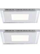 4 x Paulmann 927.10 Premium Line Einbauleuchten Set Panel Blue 2x7W eckig Glas