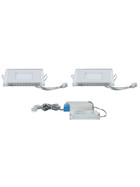 4 x Paulmann 927.10 Premium Line Einbauleuchten Set Panel Blue 2x7W eckig Glas