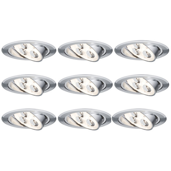 3 x Paulmann 935.41 Set LED Einbauleuchte Micro Line 3x3W Aluminium schwenkbar
