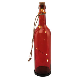 4 x EGLO Solarflasche 48607 Rot 6x,06W LED 29 cm lang Warmweiß Dekoration