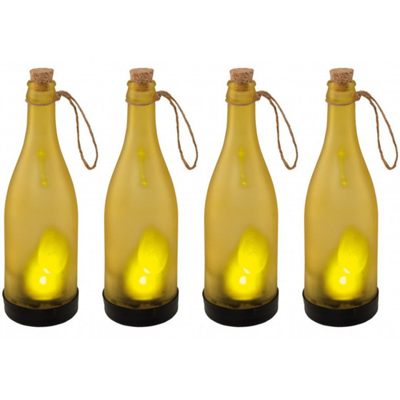 4 x EGLO Solarflasche 48606 Gelb 1x,06W LED 24 cm lang zur Dekoration