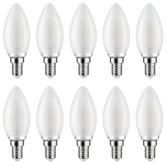 10 x Paulmann 283.66 LED Kerze 2,5 W E14 230V Satin 2700K...