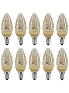 10 x Paulmann 280.90 1,4 W E14 LED Kerze Krokoeis Gold