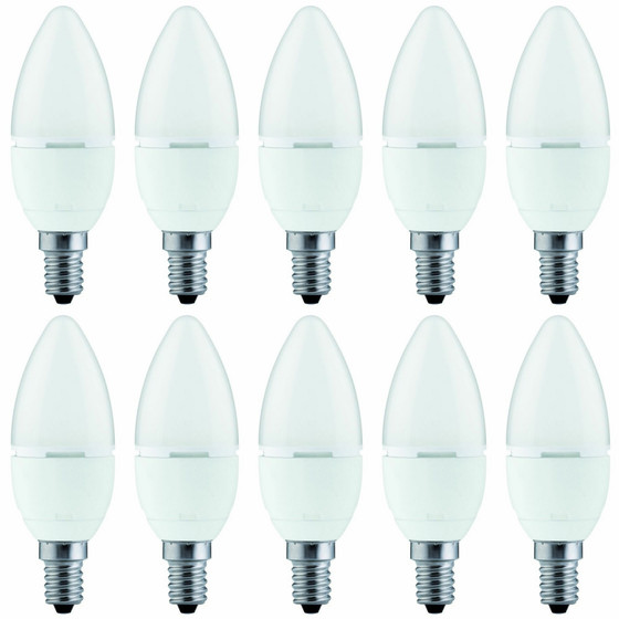 10 x Paulmann 281.58 LED Quality Kerze 4W=22W Warmweiß E14 230V Leuchtmittel