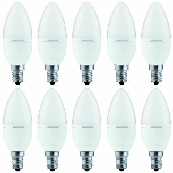 10 x Paulmann 281.58 LED Quality Kerze 4W=22W Warmweiß E14 230V Leuchtmittel