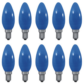 10 x Paulmann 402.24 Glühbirne Kerze 25W Leuchtmittel Color E14 Blau 230V