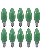 10 x Paulmann 402.23 Glühbirne Kerze 25W E14 Grün Leuchtmittel
