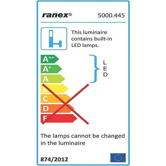 10 x Ranex 5000.445 PORTO 4W LED Wandleuchte Schwarz IP54 inkl. Leuchtmittel