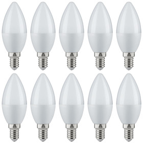 10 x TIP 3971 LED Kerze Leuchtmittel E14 5,5W Dimmbar Warmweiß Opal 470 Lumen