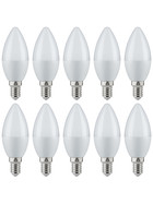 10 x TIP 3971 LED Kerze Leuchtmittel E14 5,5W Dimmbar Warmweiß Opal 470 Lumen