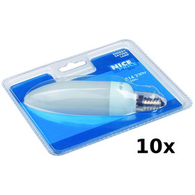 10 x Nice Price 3265 Kerze Energiesparlampe 5 W ESL E14 Warmweiss 230V