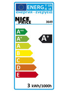10 x Nice Price 3649 LED Reflektor 3W GU10 warmweiß 100Grad Ausstrahlwinkel