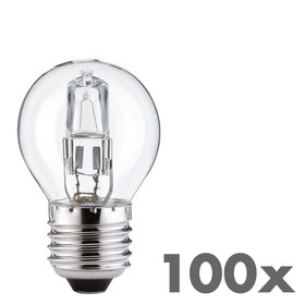 100x Halogen Glühbirne G45 E27 28W=34W dimmbar warmweiss...