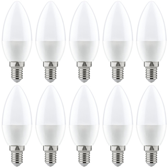 10 x Paulmann 282.91 LED Kerze opal matt 4W Leuchtmittel...