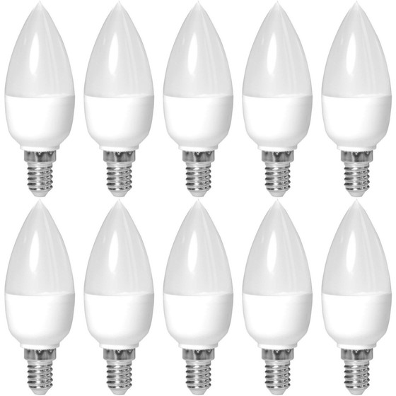 10 x Müller Licht 400023 LED Kerzenform 5,5W (40W) E14 470lm 180° 2700K matt