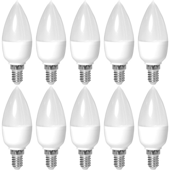 10 x Müller Licht 400023 LED Kerzenform 5,5W (40W) E14 470lm 180° 2700K matt