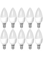 10 x Müller Licht 400023 LED Kerzenform 5,5W (40W) E14 470lm 180° 2700K matt