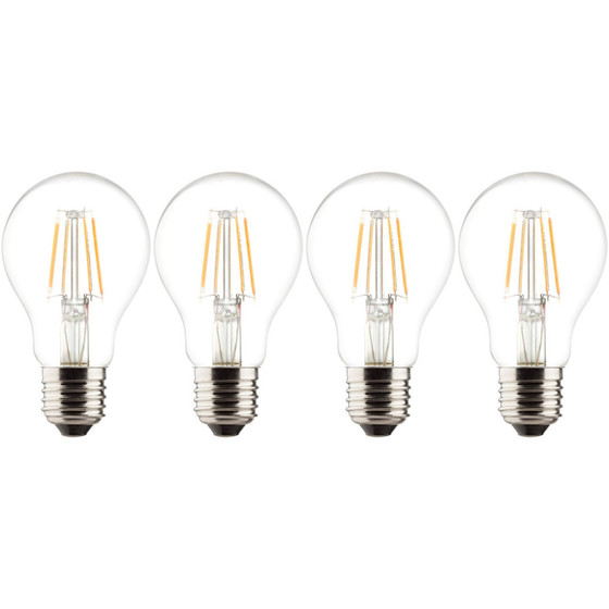 4 x Mller-Licht 400176 Retro-LED Leuchtmittel Filament Birnenform 6,5W=60W E27