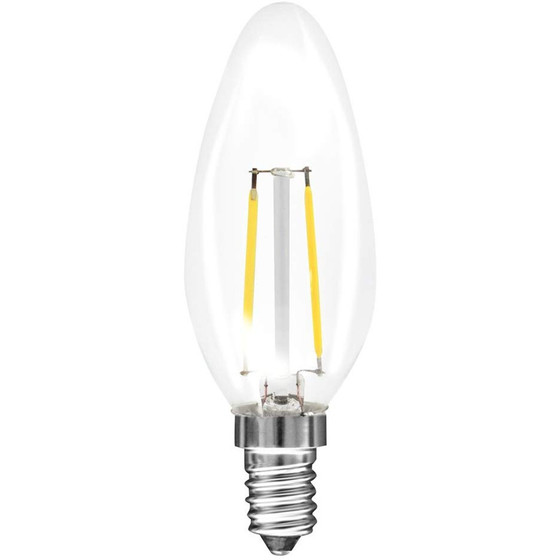 Müller-Licht 24617 LED Leuchtmittel Filament Vintage Kerze 2W E14 Warmweiß