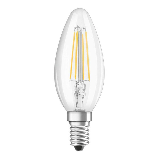 Osram LED Leuchtmittel Lampe Filament Kerze E14 4W = 40W Kaltweiß (4000K) 470lm