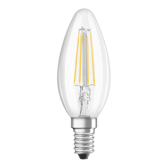 Osram LED Leuchtmittel Lampe Filament Kerze E14 4W = 40W Kaltwei (4000K) 470lm
