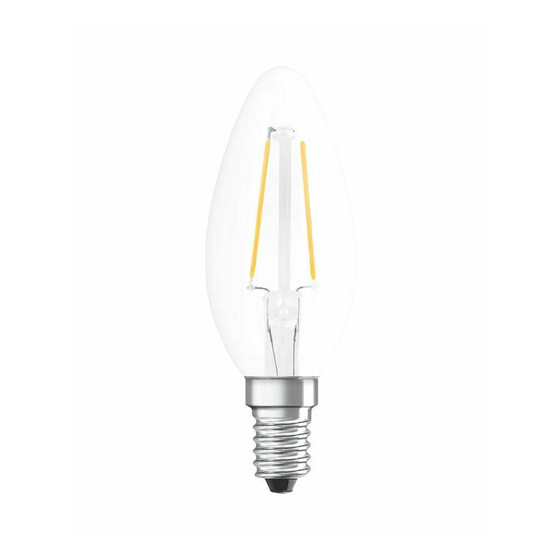 Osram LED Kerze Filament Leuchtmittel E14 1,5W=15W 136lm Warmwei (2700K)