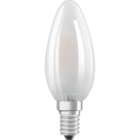 Osram LED Leuchtmittel Lampe Filament Kerze 4W=40W E14 Matt Warmweiß (2700K)