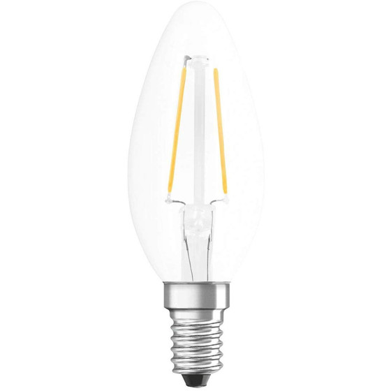 Osram LED Leuchtmittel Lampe Filament Kerze E14 2,5W=25W Warmweiß (2700K) 250lm