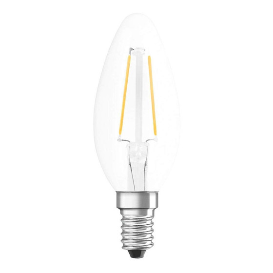 Osram LED Leuchtmittel Lampe Filament Kerze E14 2,5W=25W Warmweiß (2700K) 250lm