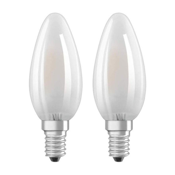 2 x Osram LED Leuchtmittel Lampe Filament Kerze E14 2,5W = 25W Warmwei (2700K)
