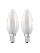 2 x Osram LED Leuchtmittel Lampe Filament Kerze E14 2,5W = 25W Warmweiß (2700K)