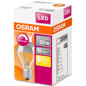 Osram LED Retrofit Classic A50 Filament Kopfspiegel Lampe E27 7,5W Warmweiß