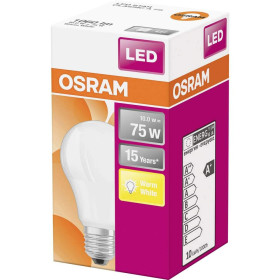 Osram LED Star Classic A75 Lampe E27 Leuchtmittel 10W =75W Warmweiß Matt