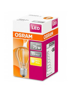 Osram LED Classic A75 Filament Lampe E27 Leuchtmittel 8W=75W Warmweiß klar