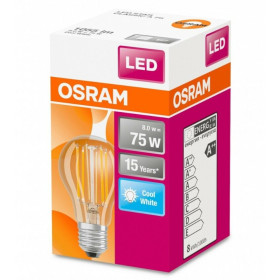 Osram LED Filament Lampe Star Classic A75 E27 Leuchtmittel 8W Kaltweiß klar