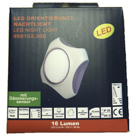 IBV 999102-300 LED Steckdosen-Nachtlicht Square Dämmerungssensor Orientierungsl.