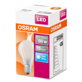 Osram LED Star Classic A60 Filament Lampe E27 Leuchtmittel 7W Kaltweiß matt