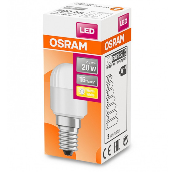 Osram LED Khlschranklampe T26 Lampe E14 Leuchtmittel 2,3W =20W Warmwei matt
