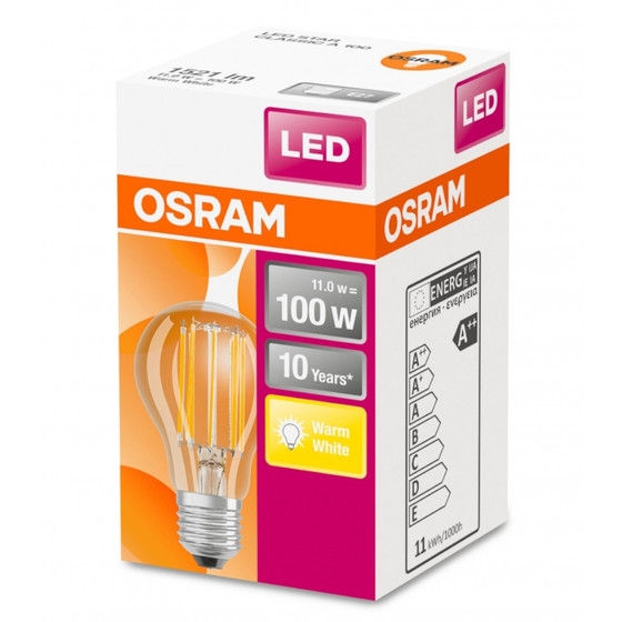 Osram LED Star Classic A100 Filament Lampe E27 Leuchtmittel 11W=100W Warmweiß