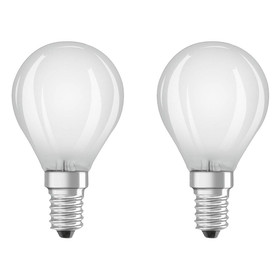2er Set Osram LED Star Classic P40 Lampe E14 Leuchtmittel 4W=40W Warmweiß matt